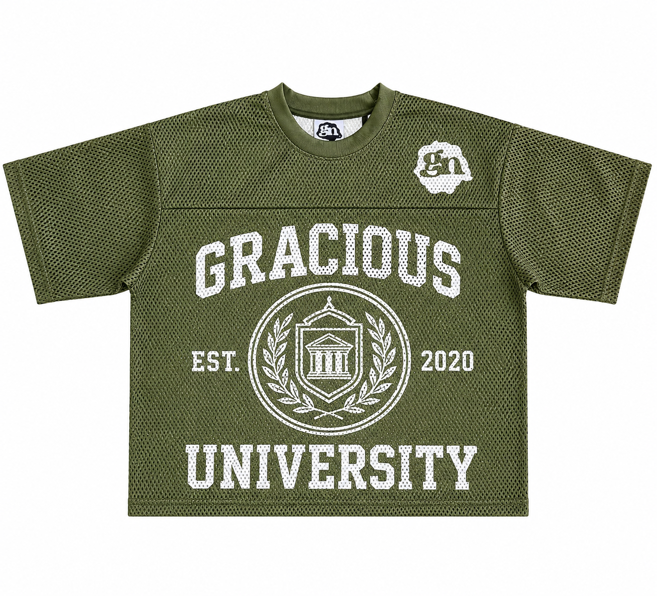 Gracious University Mesh Jersey- Olive Green