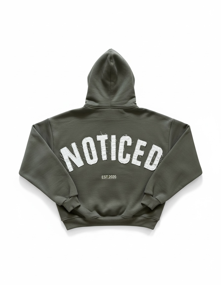 Premium Graciously Noticed Heavyweight Hoodie (Olive Green)