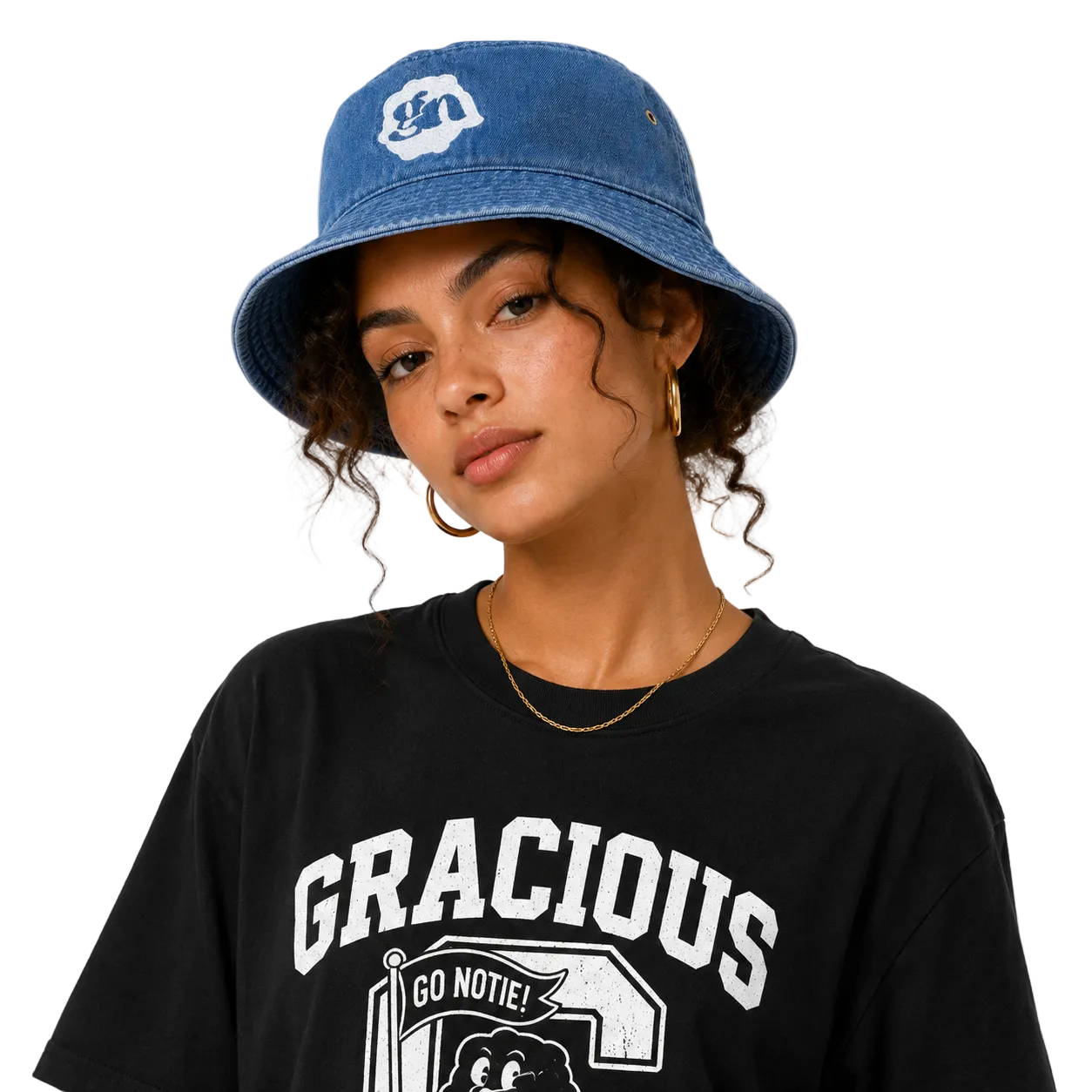 Graciously Noticed Denim Bucket Hat