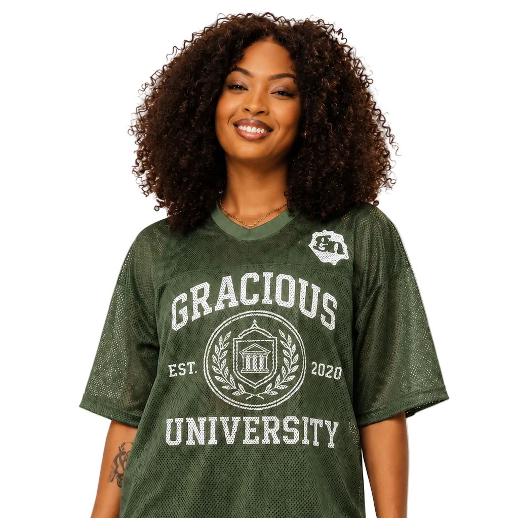 Gracious University Mesh Jersey- Olive Green