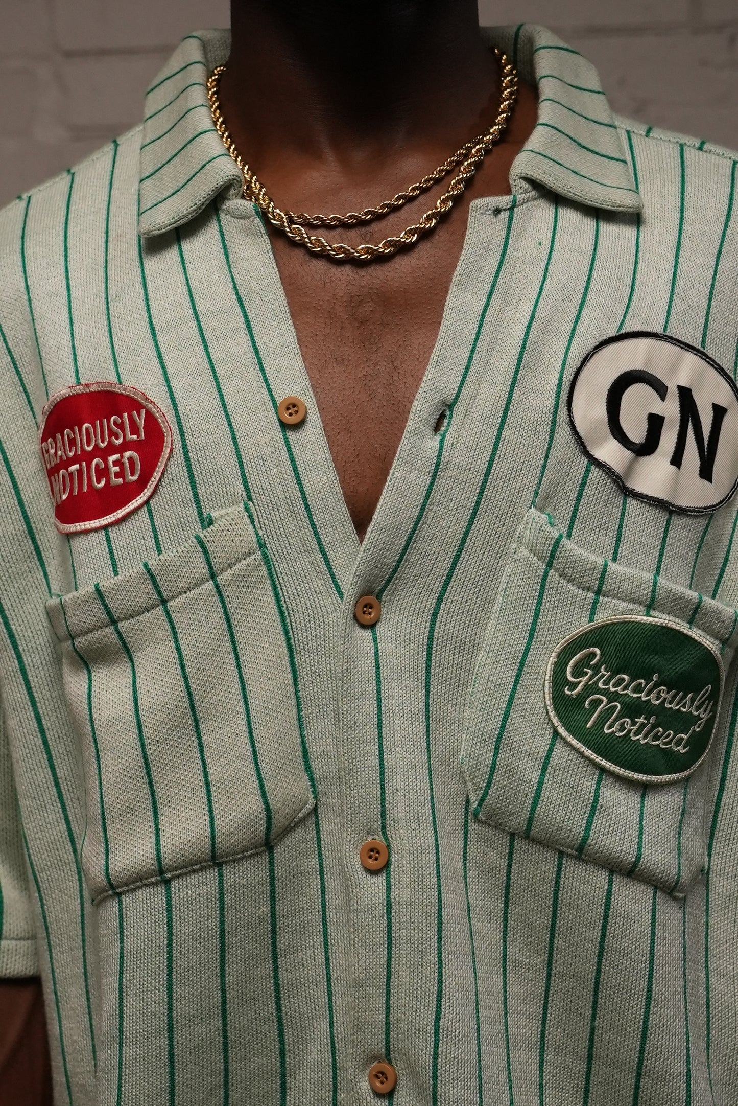 Premium Knitted GN Mechanic Patched Button Up (PRE-ORDER)