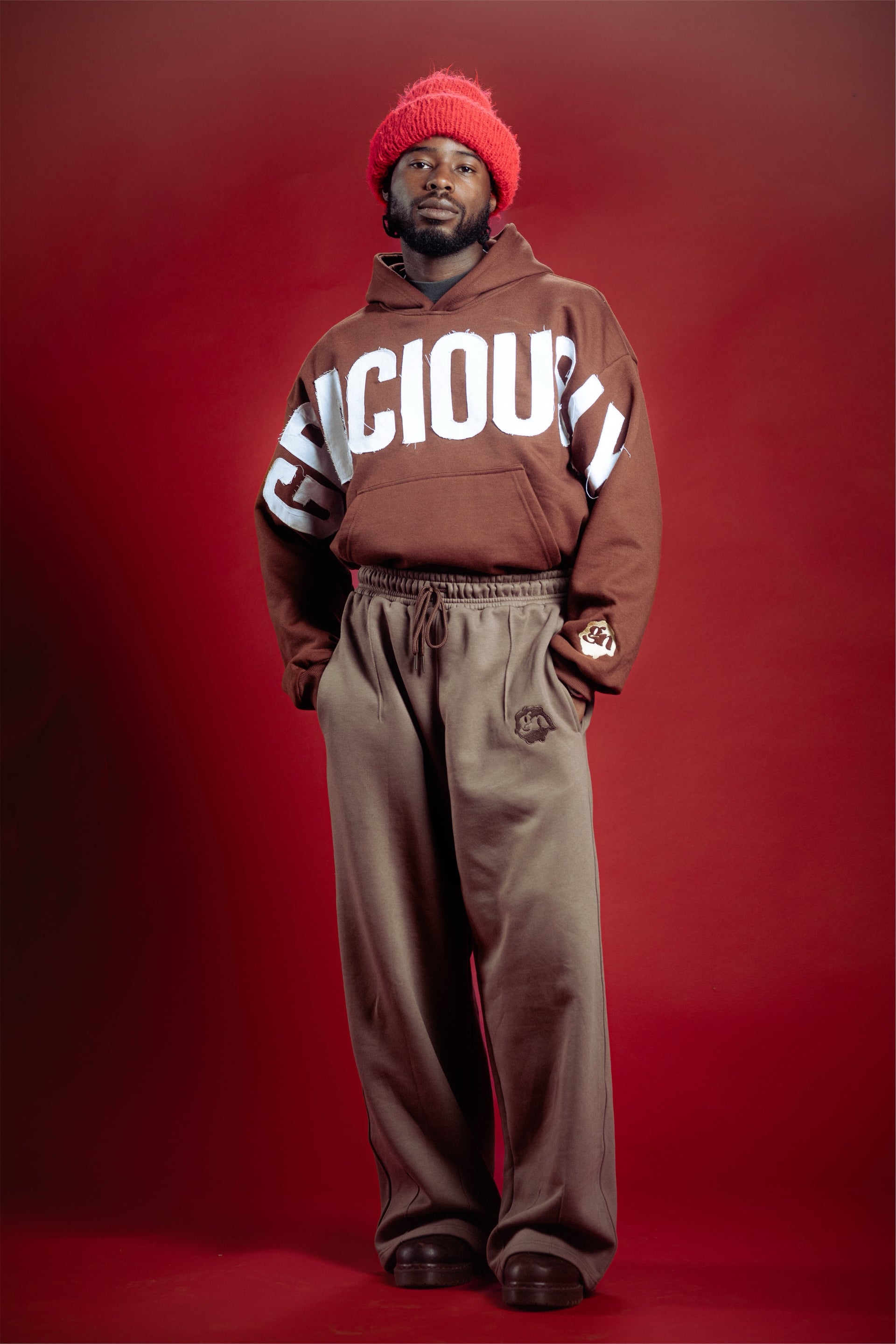 Premium Graciously Noticed Heavyweight Hoodie (Brown)