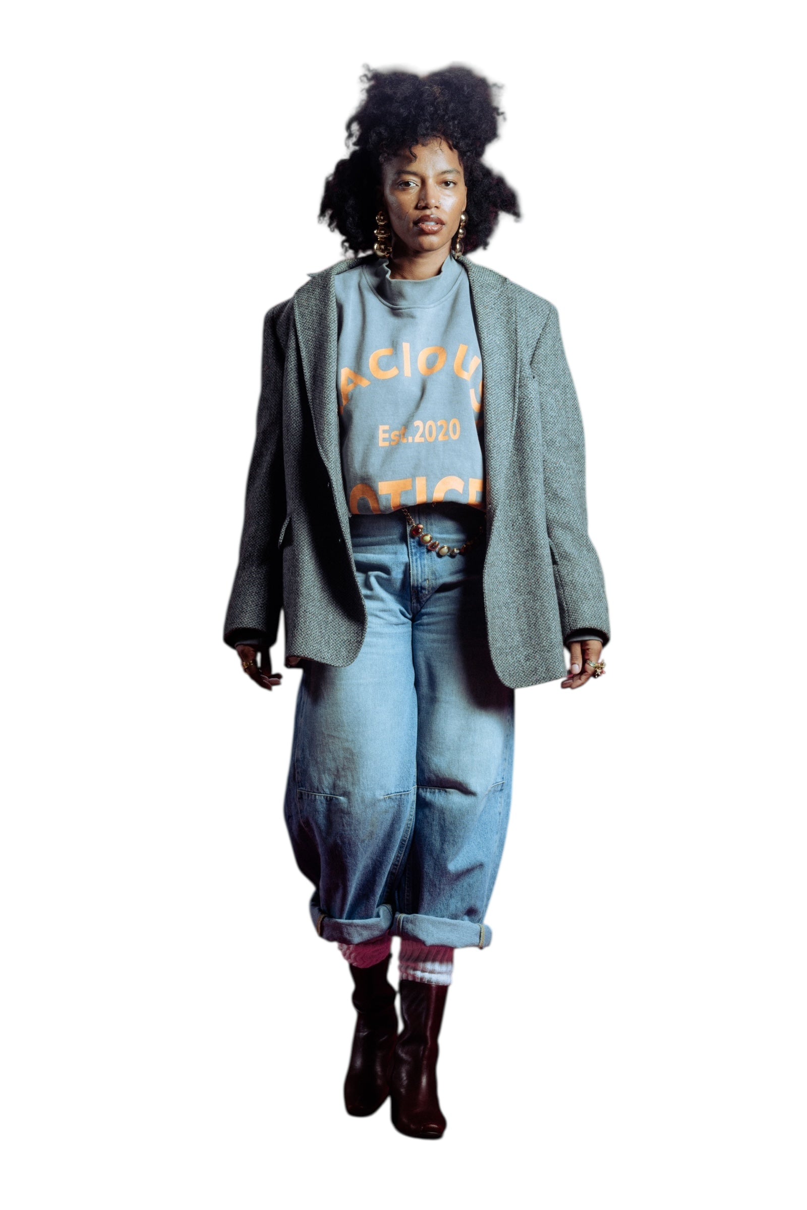 Premium Graciously Noticed Crewneck Sweater (Grey)