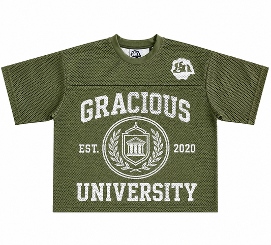 Gracious University Mesh Jersey- Olive Green