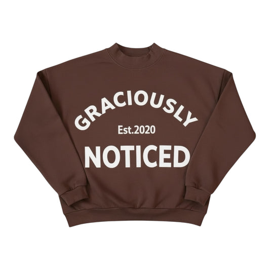 Premium Brown Graciously Noticed crewneck sweater